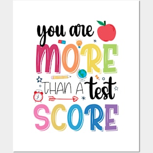 You Are More Than A Test Score Inspirational Teacher Saying Posters and Art